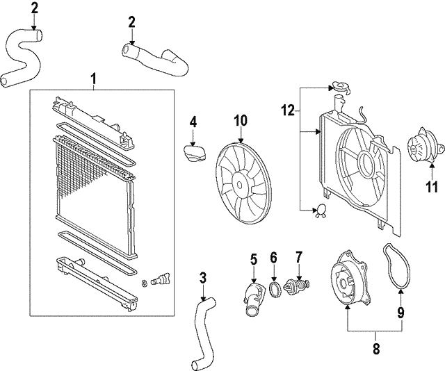 Genuine Toyota 16712-28090 Fan Shroud