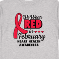 thumbnail image 4 of Inktastic Heart Health Awareness We Wear Red in February Boys or Girls Long Sleeve Toddler T-Shirt, 4 of 5