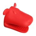 thumbnail image 3 of 2 guantes para horno, silicona, guantes con clip para panadería resistentes al calor, patrón: perro rojo, 3 of 4