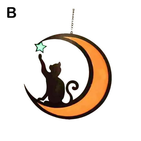 

2pcs Moon Black Cat Decorations Moon Cat Decorative Pendant Small
