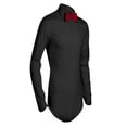thumbnail image 6 of MSemis Men's Latin Modern Dance Leotard Shirt Salsa Cha Cha Zipper T-shirt Long Sleeve Dancewear Bowtie Romper, 6 of 7