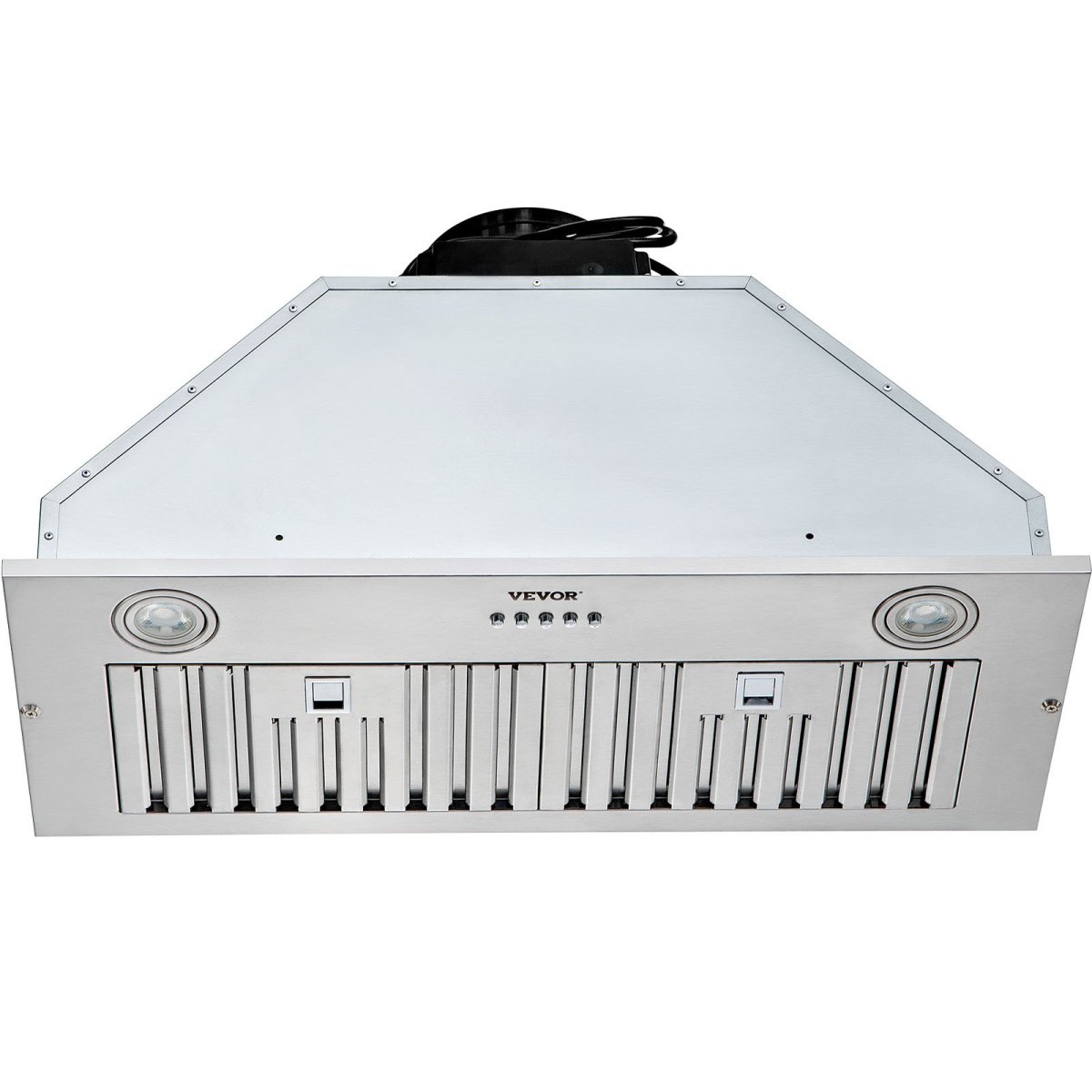Insert Range Hood 800CFM 3 Speed 30 Inch Stainless Steel Built in Kitchen Vent with Push Button Control LED Lights Baffle Filters Ducted Ductless Convertible ETL Listed