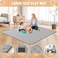 thumbnail image 4 of Babyeap Baby Playpen With Mat,50"x50"Play Pen for Babies and Toddlers,Play Yard With Gate for Indoor Outdoor,Light Gray, 4 of 7