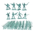 thumbnail image 3 of 100-Piece Action Figures Set, Toy Soldier Playset Party Display - Blue, 4.5cm, 3 of 7