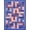purple, variant on Joy Carpets Kid Essentials Off Beat 3'10" x 5'4" Area Rug in Color Orange