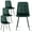 Dutch velvet Green-4 Chairs, variant on HJhomeheart Dining Room Chairs Set of 4, Velvet Upholstered Living Room Chairs, White, with Adjustable Pads, Modern Kitchen Chairs