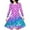 Purple, variant on Gyexs Girls Scallop Print Long Sleeve Dress for Kids Stylish Pattern Midi Dress for Big Girls 6-7 Years