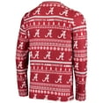 thumbnail image 3 of Men's Concepts Sport Crimson Alabama Crimson Tide Ugly Sweater Knit Long Sleeve Top and Pant Set, 3 of 5