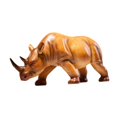 thumbnail image 3 of Tnarru Rhinoceros Statue Rhinoceros Sculpture Abstract Figurine Desk Decoration Ornament for Holiday Tabletop Bookcase Terrace Hotel Brown, 3 of 8