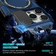 thumbnail image 4 of Allytechgroup Magnetic For iPhone 15 Pro Max Case with Ring, [1x Screen Protector] [Slide Camera Cover] Military Grade Drop Protection Back Cover For iPhone 15 Pro Max, Royalblue, 4 of 10
