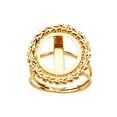 thumbnail image 1 of Solid 14k Yellow Gold 2 Pesos Bola Fashion Anniversary Ring Size 8, 1 of 2