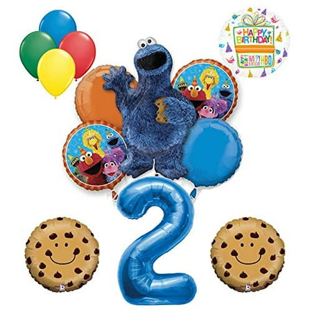 Mayflower Products Cookie Monster and Friends 2nd Birthday Party Balloon Bouquet Decorations