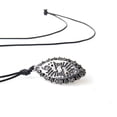 thumbnail image 3 of Collar de cuero PU negro clásico Colgante de de piedras Zulema Collar de la lágrima, 3 of 8