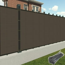 DYJP 5'x13' Heavy Duty Brown Fence Privacy Screen - Lattice Mesh Windscreen Cover for Outdoor Wall Deck