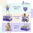 thumbnail image 6 of G TALECO GEAR 2 in 1 Foldable Toddler Swing and Baby Jumper, Baby Bouncer Jumper, Swing Set for Backyard, Easy to Install & Store, Purple, 6 of 9