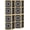 15.7" x 70.9", variant on 6 Panel Folding Room Divider Brown Black Solid Paulownia Wood Frame, Engineered Wood Privacy Screen with Geometric Cut-Out Design, Easy to Clean and Fold for Indoor Use