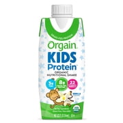 Orgain Kids Organic Grass Fed Protein Nutritional Shake, Vanilla- 8g Protein, 8.25oz