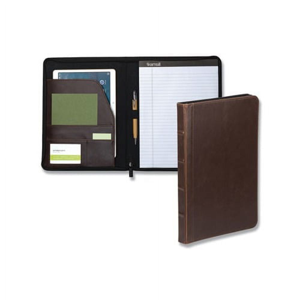 Samsill Contrast Stitch Lederen Portfolio, Junior Size, 5 x 8