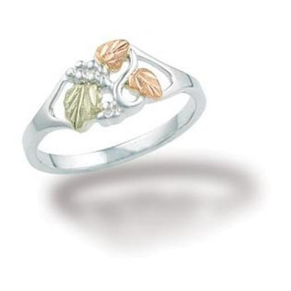 Landstoms MRL02821 080 Black Hills Gold Sterling Silver Traditional Ladies Ring - Size 8