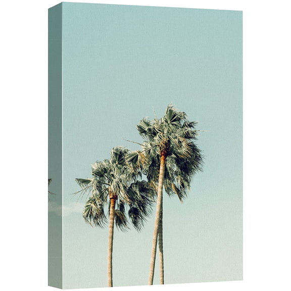 wall26 Canvas Print Wall Art Tropical Hawaiian Palm Tree Blue Sky Nature Wilderness Photography Realism Decorative Landscape Relax/Calm Zen Multicolor for Living Room, Bedroom, Office - 12"x18&q