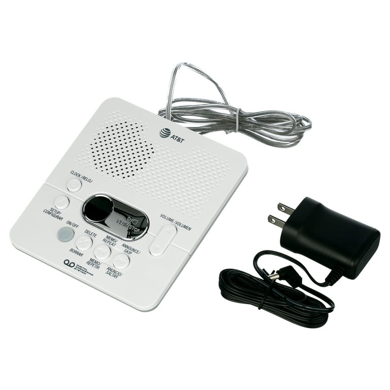 AT&T 1740 60 Min Record Time Digital Answering System, White