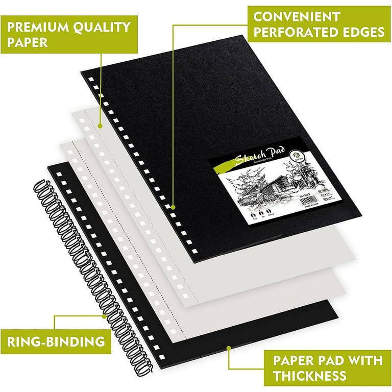 Small Sketchbook 5.5 x 8 - Bound Hardcover (Black) – Hi-Voltage