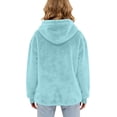 thumbnail image 4 of Sewkxo Cat Pouch Hoodie For Women Kangaroo Pocket Dog Pouch Sweatshirts Pet Carrier Animal Holder Long Sleeve Pullover Tops,Sky Blue XL, 4 of 7