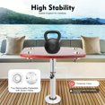thumbnail image 4 of Boat Table, RV Table Top with 4 Cup Holders & Adjustable Height 22-28 Inch, Solid Wood Marine Table Removable Pedestal Base for Pontoon, Yacht, Caravan, Indoor RV Use, 4 of 9