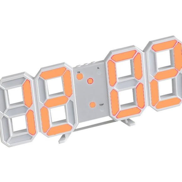 Reloj despertador digital LED, reloj de pared LED 3D Reloj despertador de pared digital Reloj de mesa LED Funcionalidad de alta precisión