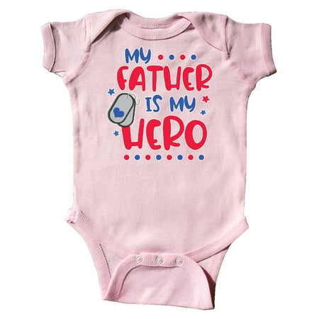 

Inktastic Memorial Day My Father is My Hero Gift Baby Boy or Baby Girl Bodysuit