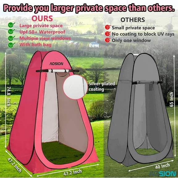 Privacy Shower Tent, Changing Tent, Bathroom for Camping Hiking Beach Picnic