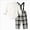 Black, variant on 9-12 Months Newborn Bodysuit Romper Toddler Boy Clothing Sets Plaid Shirt Bowtie And Suspender Strap Pants Outfits Long Sleeve Newborn Fall Winter Clothes,Red Jumpsuit