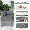thumbnail image 5 of MRUAKA Outdoor Cushions for Patio Furniture with 5 Pillows, Waterproof Patio Furniture Cushions Replacement, 4" Deep Seat Outdoor Sectional Cushions for Chair Sofa Couch, Grey, 5 of 9