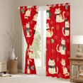thumbnail image 3 of Manfei Cartoon Cat Animal Black Out Curtains, Kawaii Kitten Lover Curtains Pack of 2 (42x63 Each), Christmas Hat Snowflake Bedroom Curtains, Curtains and Drapes Home Decor, 3 of 6