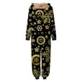 thumbnail image 6 of Odeerbi Matching Family Christmas Pajamas Sets Parent-Child Xmas Warm Hooded Jumpsuit Printed Home Wear Set Loungewear Sleepwear Jammies for Mom, 6 of 6