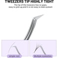 thumbnail image 2 of Natuhana High Precision Lash Tweezers for Eyelash Extensions Anti-Slip Premium Stainless Steel Curved Tip Tweezers for Professional & Beginner Use (A-08), 2 of 8