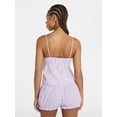 thumbnail image 3 of No Boundaries Cami Top and Bloomer Shorts Sleep Set, 2-Piece, Women's XS-XXL, 3 of 5