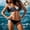 C-Black, variant on DavidCloth Sequined Brazilian Swimsuit Bikini Beach Swimsuits for Women with Shorts Bottoms Up Swimwear Sunflower Bikini Top Underwire Push Patchwork Set Women Swimwears Underwire Swimsuits for W
