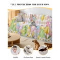 thumbnail image 4 of Easter Bunny Couch Cover, Spring Colorful Eggs Flower Branch Plaid Sofa Cover Blanket for 1 Seat Cushion, Sectional Sofa Slipcover Furniture Protector for Living Room Bedroom 71''x91'', 4 of 9