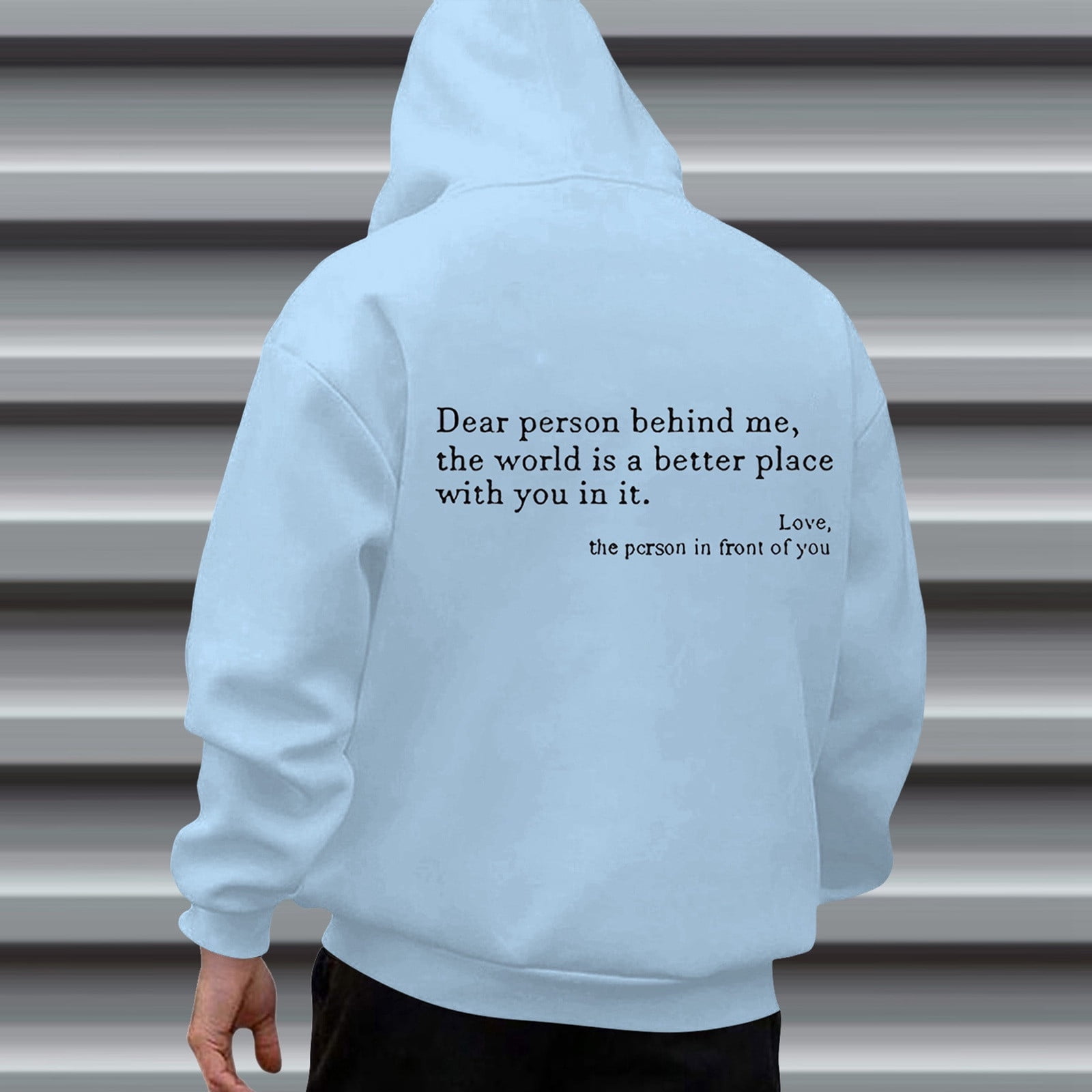 CONFREE Mens Hoodie Letter Prints Hoodies For Men Graphic Long Sleeve Casual Pullover Hooded Sweatshirts With Pockets