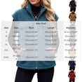thumbnail image 4 of Sentuca Womens Vest Stand Collar Full Zip Plush Fleece Coat with Pockets Sleeveless Warm Cozy Soft Wear Jackets, Blue XXL, 4 of 8