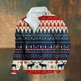 thumbnail image 2 of KeShDi Christmas Sweatshirt Men's Casual Hoodie Christmas Printed Stand Collar Zipper Long-sleeved Loose Top Multicolor 3X, 2 of 3