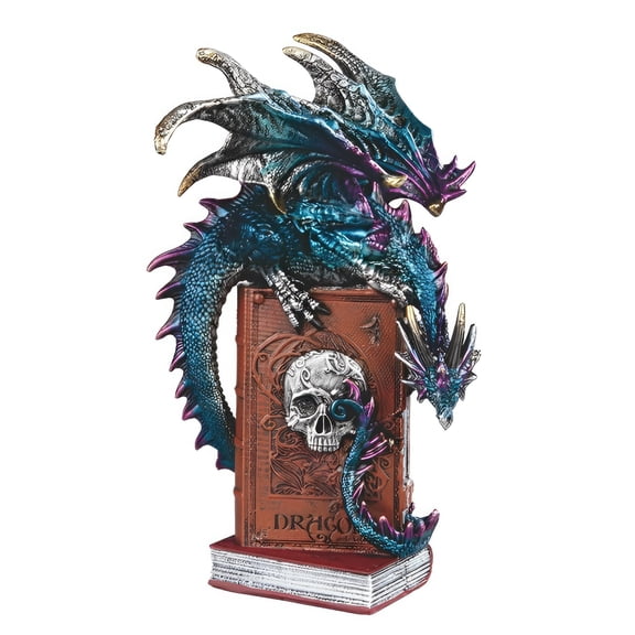 FC Design 8.75"H Blue Dragon on a Book Figurine Statue Sculpture Ornament Decoration Home/Room Decor and Unique Gift Ideas for Housewarming, Holidays and Birthdays
