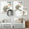 thumbnail image 4 of Designart "Nursery Adorable Elephant Cute and Cuddly" Children Metal Art Living Room, 4 of 5