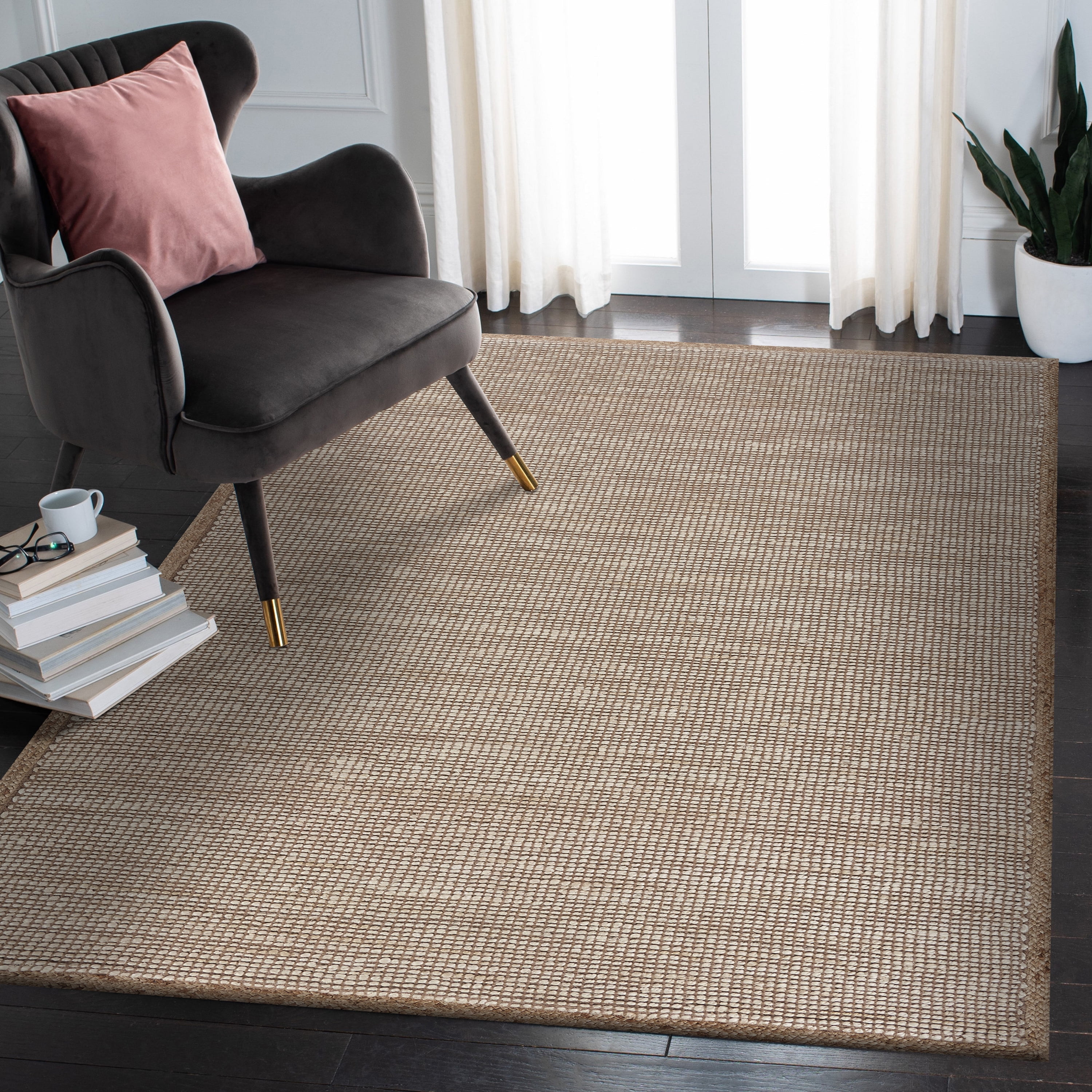 Lr Home Woven Solid Print Hand-Made Area Rug, 12' x 9'