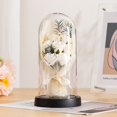 thumbnail image 4 of DJN Home & Garden Elegant Preserved Roses In Glass Dome With Warm LED Light – A For All Occasions, 4 of 9