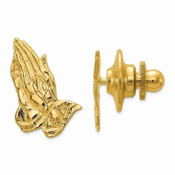 Primal Gold 14 Karat Yellow Gold Praying Hands Tie Tac