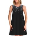 thumbnail image 1 of Disketp Silver Glitter1 para Vestido sin Mangas para Mujeres, Vestidos de Verano para Mujeres, Casual y Holgado para la Playa, 1 of 7