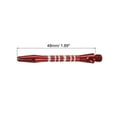 thumbnail image 2 of Uxcell 45mm Dart Shafts, Medium 2BA Thread Aluminum Dart Stems - 6 Pack (Silver Tone, Red), 2 of 5