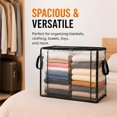 thumbnail image 2 of Storage Box with Lid Large White PVC Clear Storage Bin High Capacity Organizer for Home, Camping, Travel, Attic and Moving L 3PC, 2 of 6